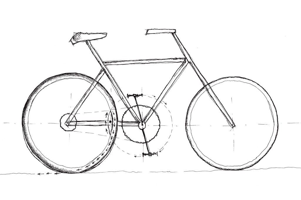 This image has an empty alt attribute; its file name is sketch-bici.jpg